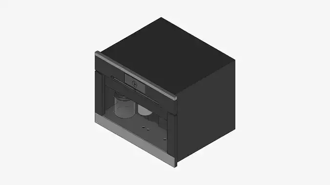 Coffee Machine - Modern - Built-In - Appliance 004 Low-poly 3D model