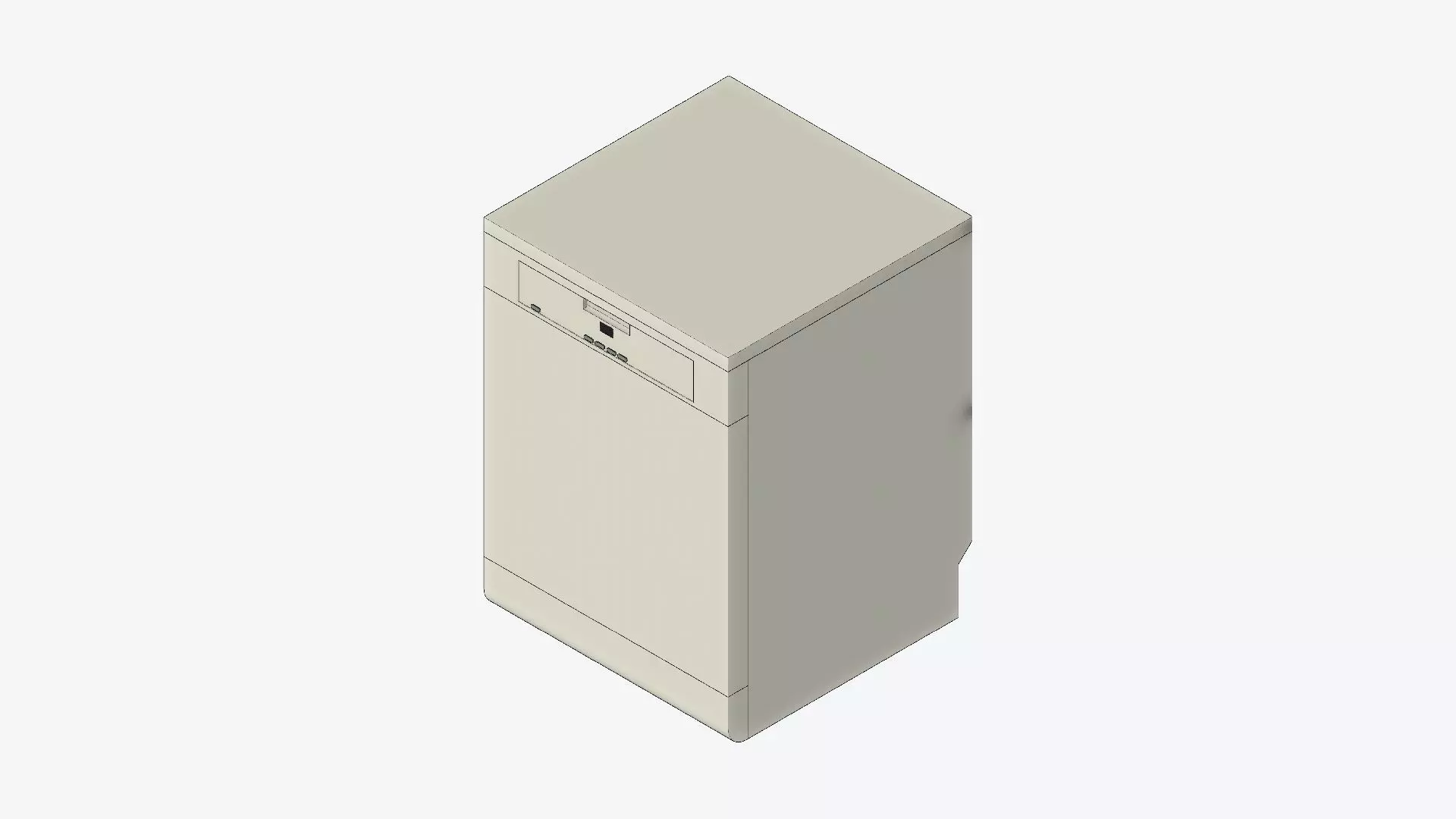 Dishwasher - Modern - Free Standing - Appliance 006 Low-poly 3D model