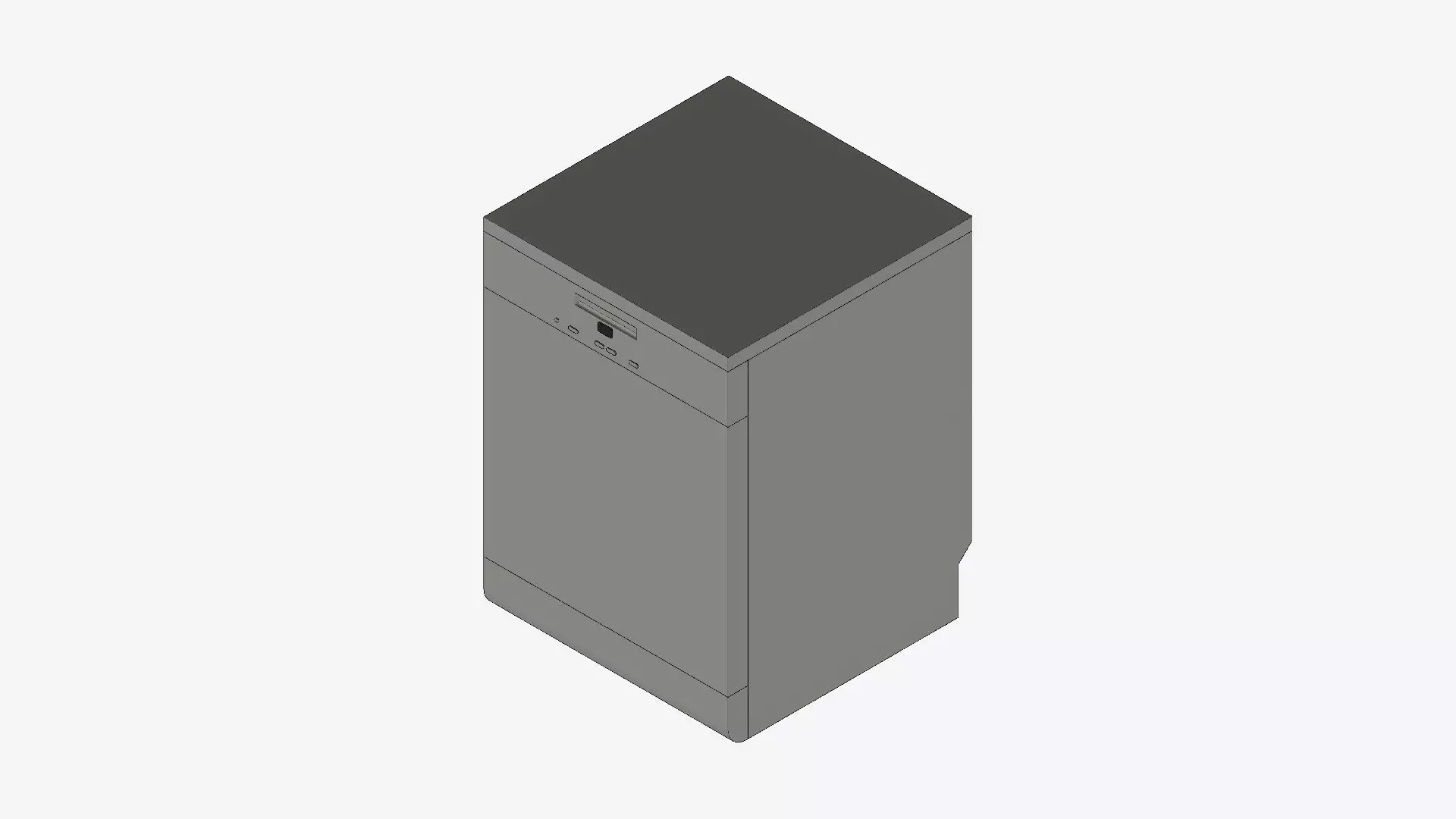 Dishwasher - Modern - Free Standing - Appliance 007 Low-poly 3D model