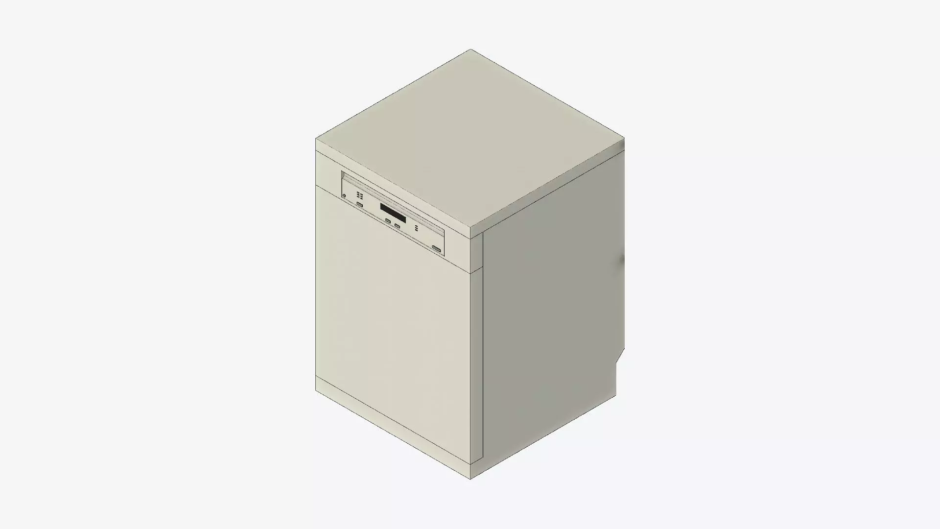 Dishwasher - Modern - Freestanding - Appliance 008 Low-poly 3D model