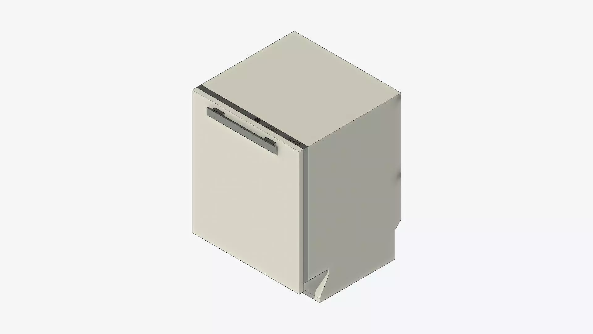 Dishwasher - Modern - Integrated - Appliance 009 Low-poly 3D model