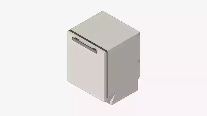 Dishwasher - Modern - Integrated - Appliance 009 Low-poly 3D model