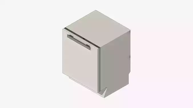 Dishwasher - Modern - Integrated - Appliance 010 Low-poly 3D model