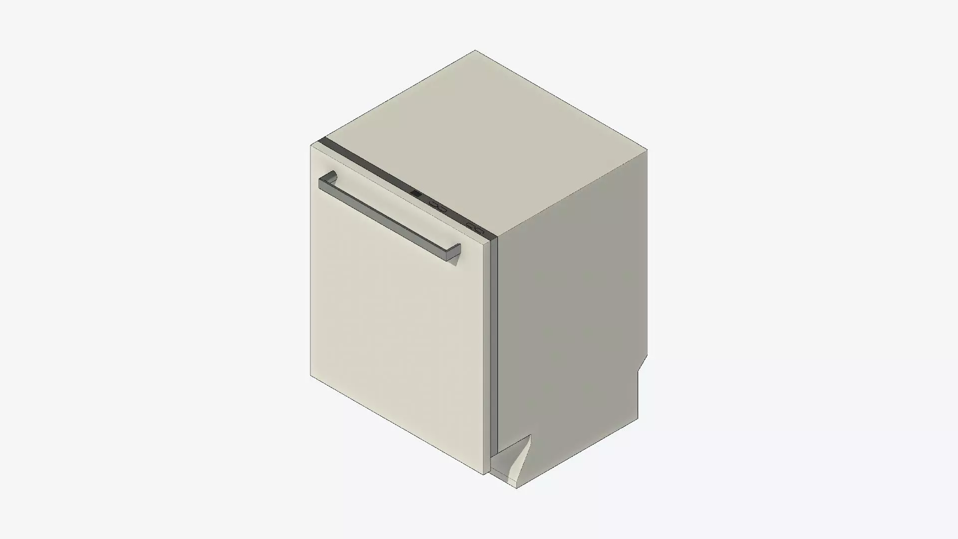 Dishwasher - Modern - Integrated - Appliance 011 Low-poly 3D model