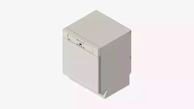Dishwasher - Modern - Semi Integrated - Appliance 015 Low-poly 3D model