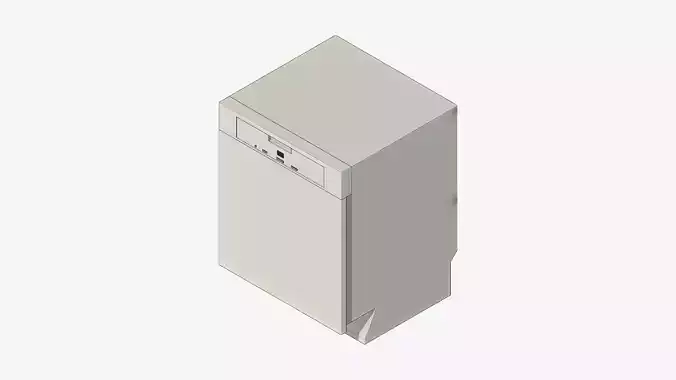 Dishwasher - Modern - Semi Integrated - Appliance 019 Low-poly 3D model