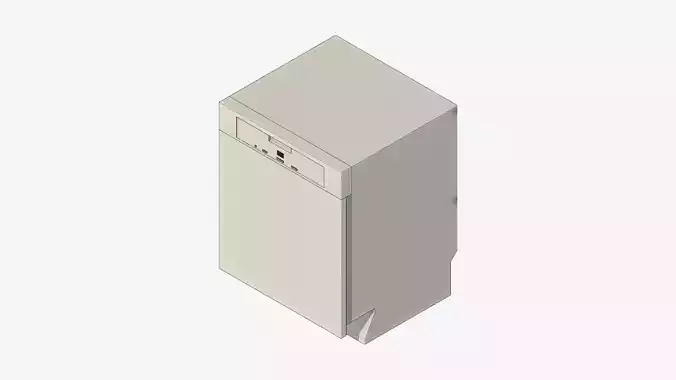 Dishwasher - Modern - Semi Integrated - Appliance 020 Low-poly 3D model