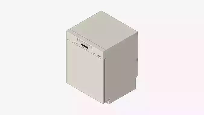 Dishwasher - Modern - Semi Integrated - Appliance 021 Low-poly 3D model