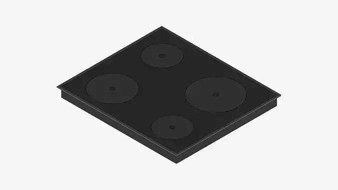 Electric Cooktop - Modern - 4 Zones - Appliance 035