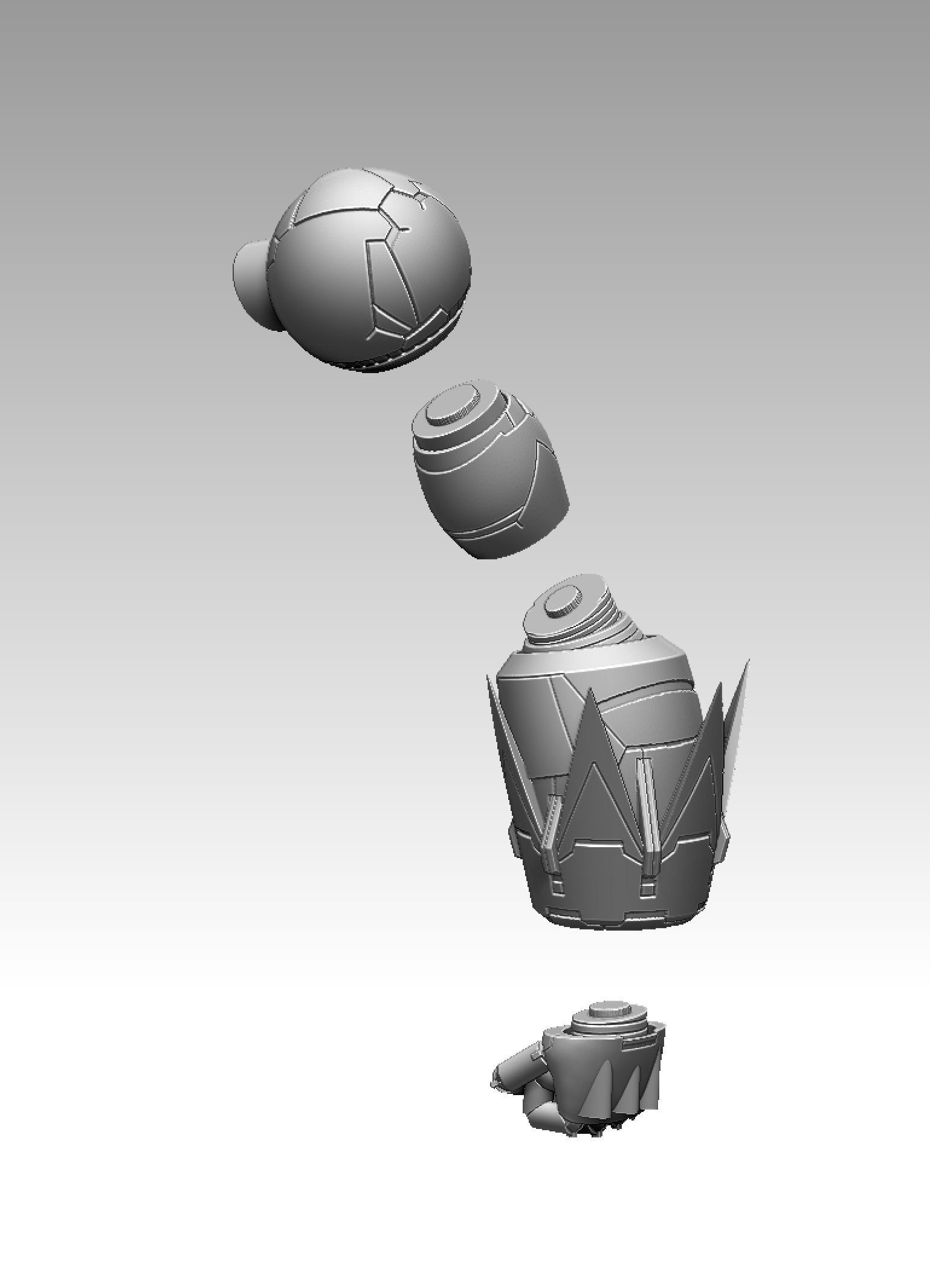 Grendizer 3D print model_6