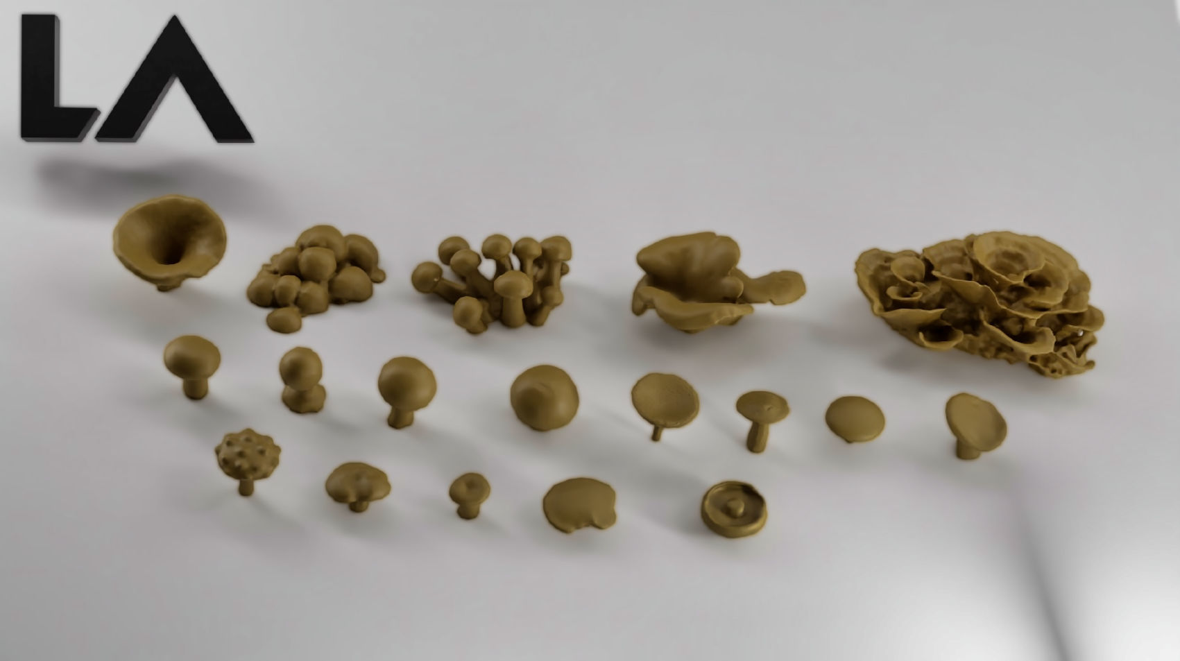 Basing Details Pack 2 - Mushrooms 3D print model_4