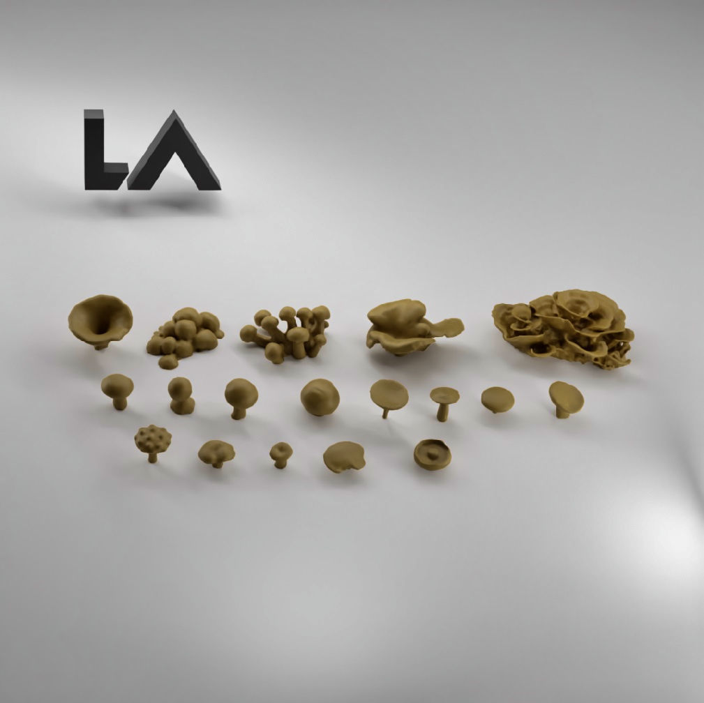 Basing Details Pack 2 - Mushrooms 3D print model_3