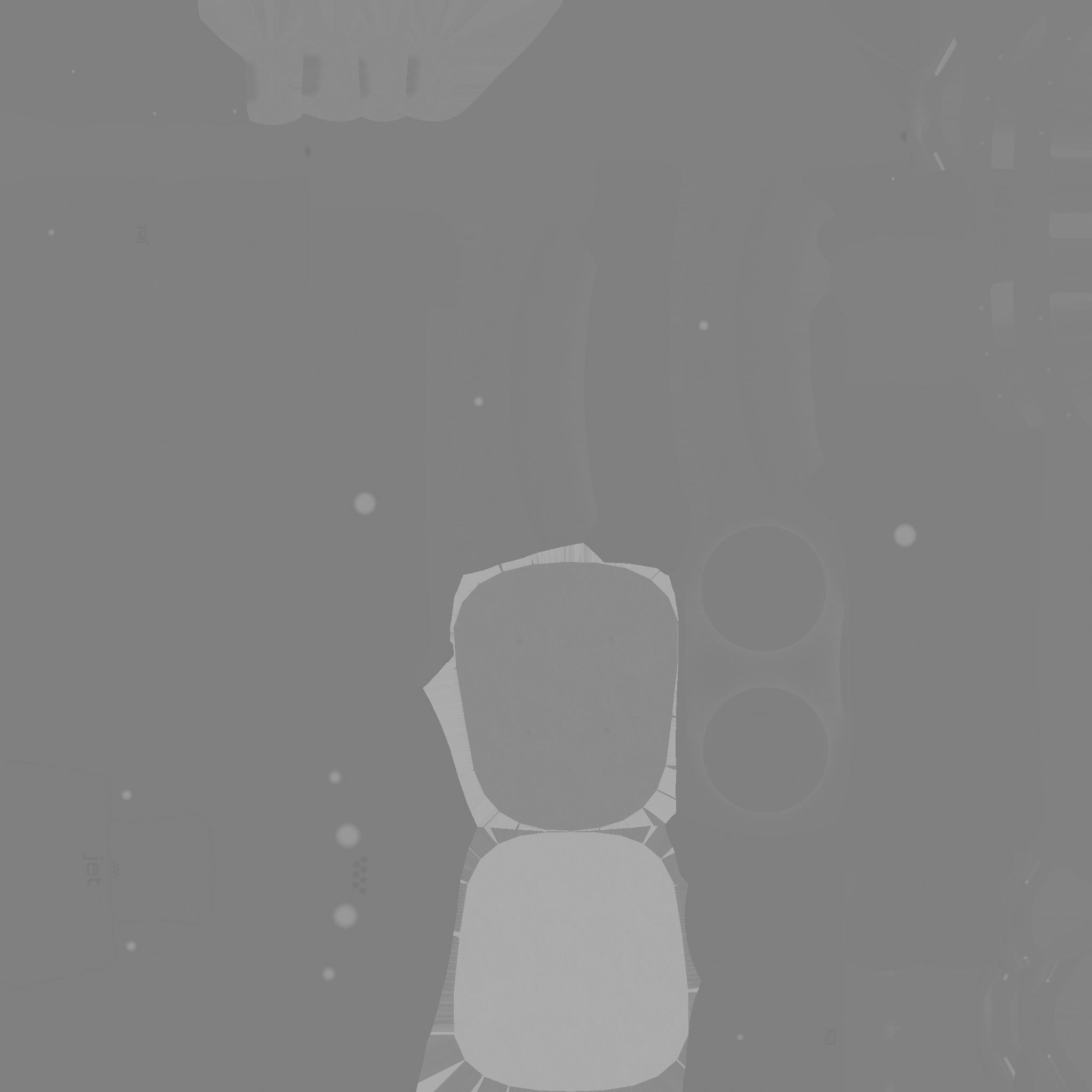 Jetpack C06 White Dirt - SciFi Character Design Low-poly 3D model_22