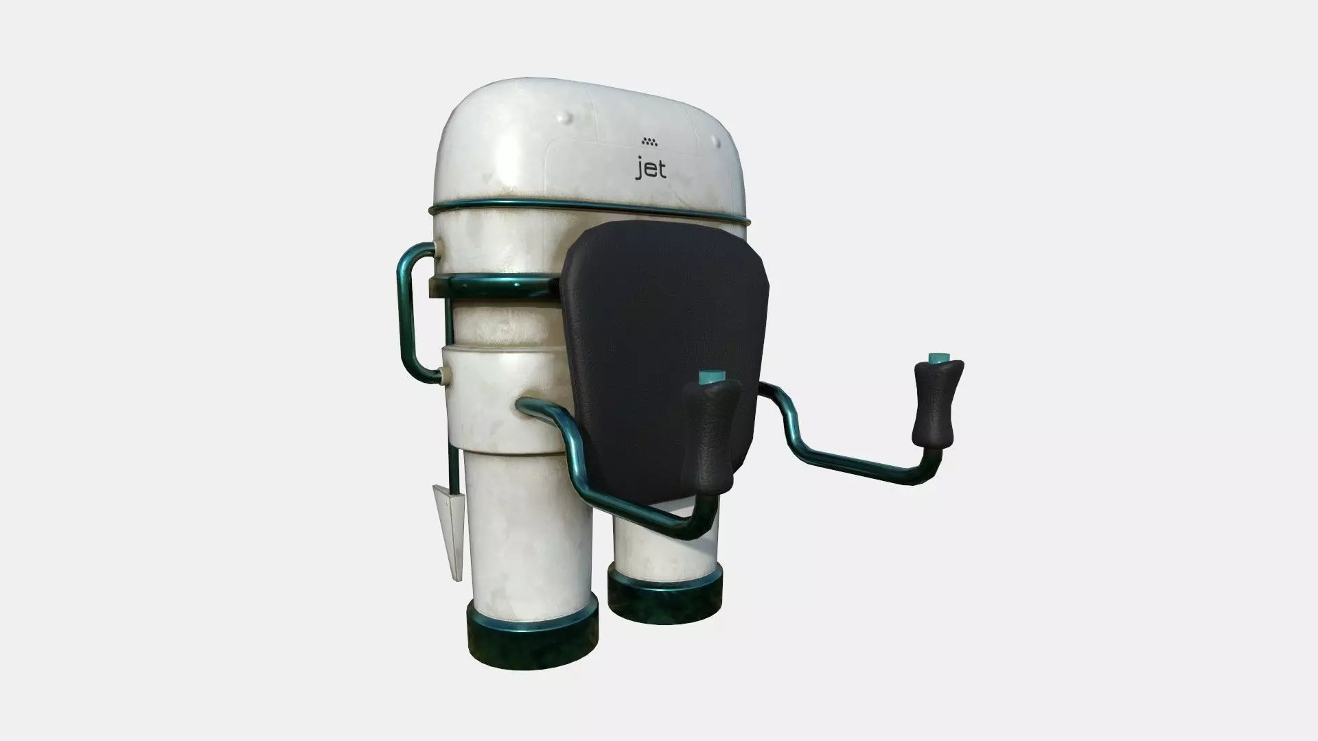 Jetpack C06 White Dirt - SciFi Character Design Low-poly 3D model_0