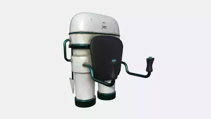 Jetpack C06 White Dirt - SciFi Character Design Low-poly 3D model