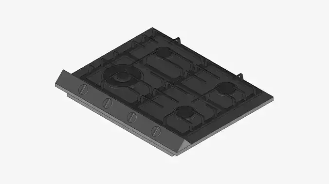 Gas Cooktop - Modern - 4 Burner - Appliance 044