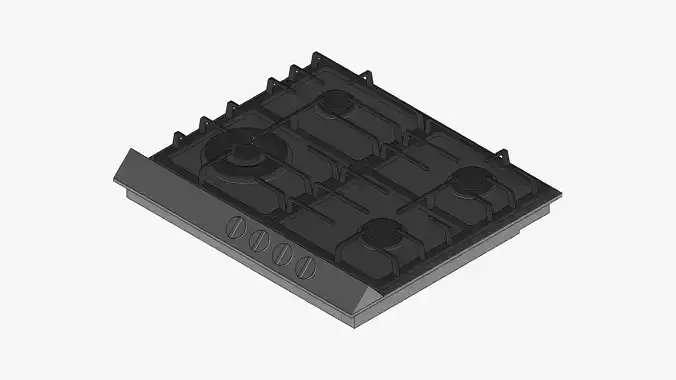 Gas Cooktop - Modern - 4 Burner - Appliance 045