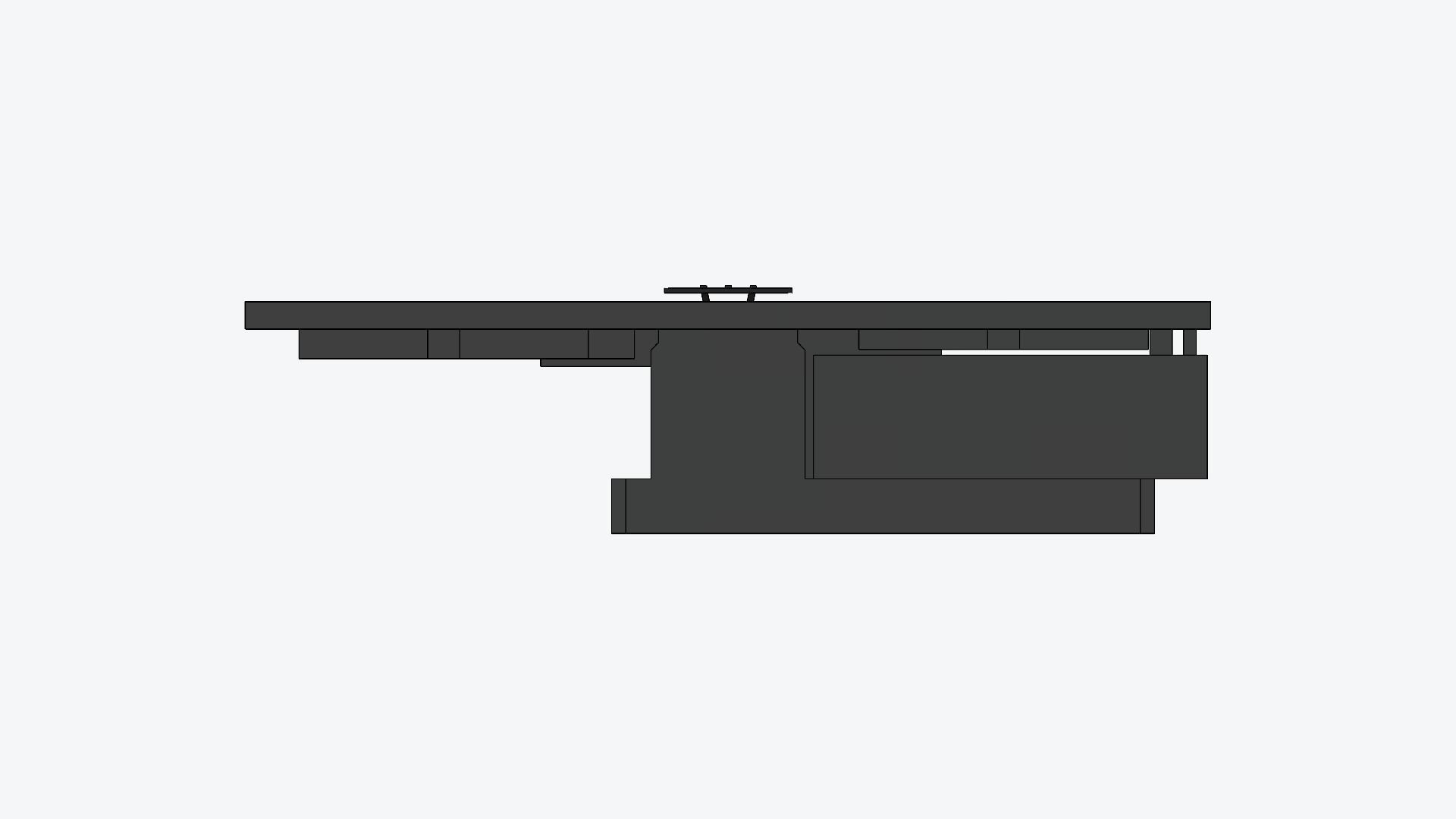Induction Cooktop - Extractor - Modern - Appliance 048 Low-poly 3D model_3