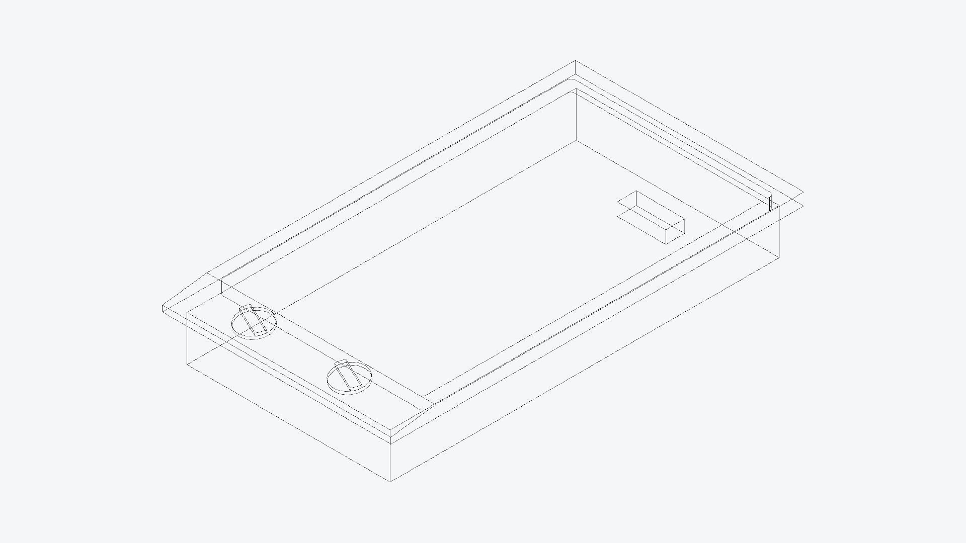 Induction Cooktop - Modern - 2 Zones - Appliance 049 Low-poly 3D model_2