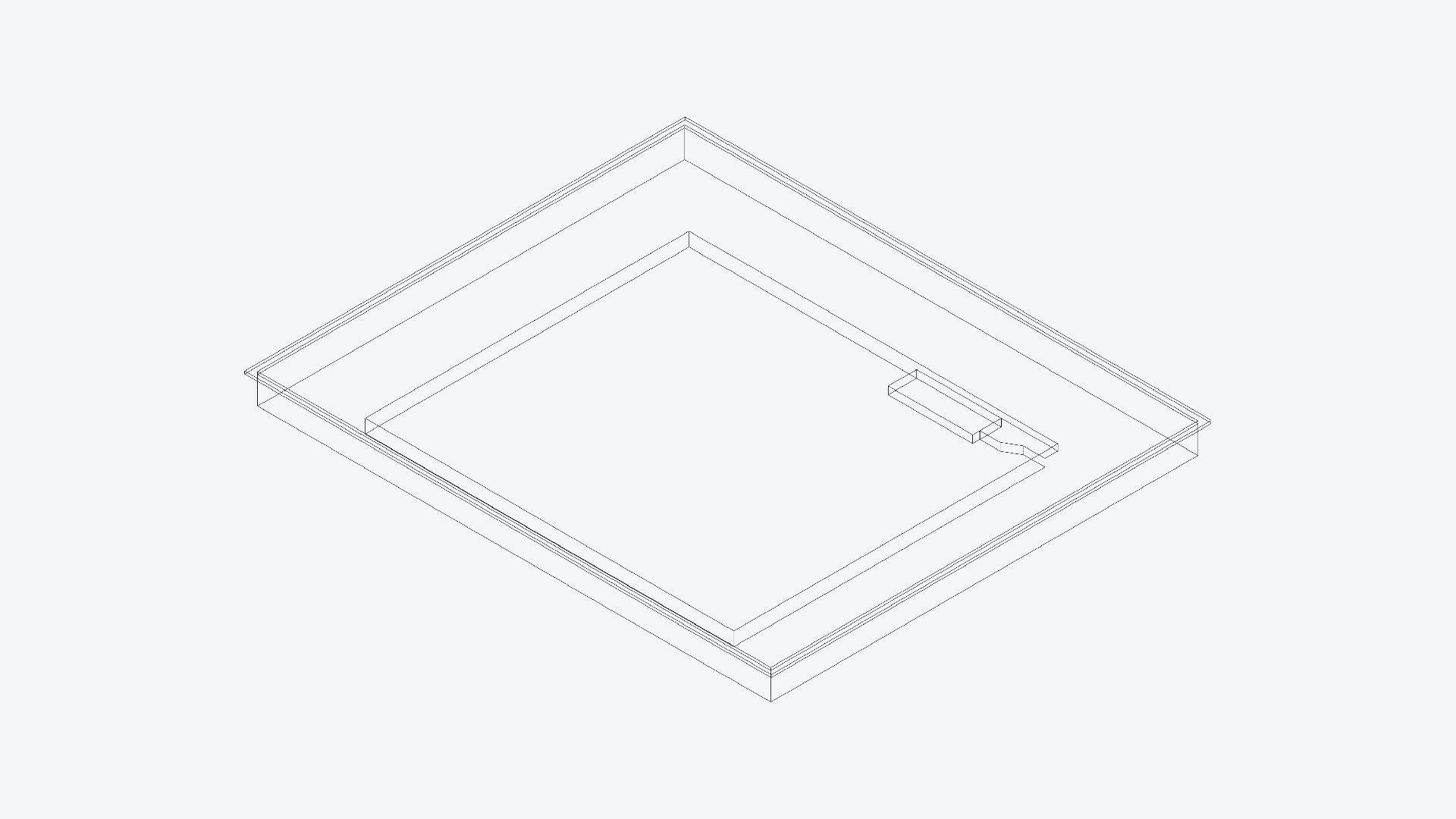 Induction Cooktop - Modern - 3 Zones - Appliance 050 Low-poly 3D model_2