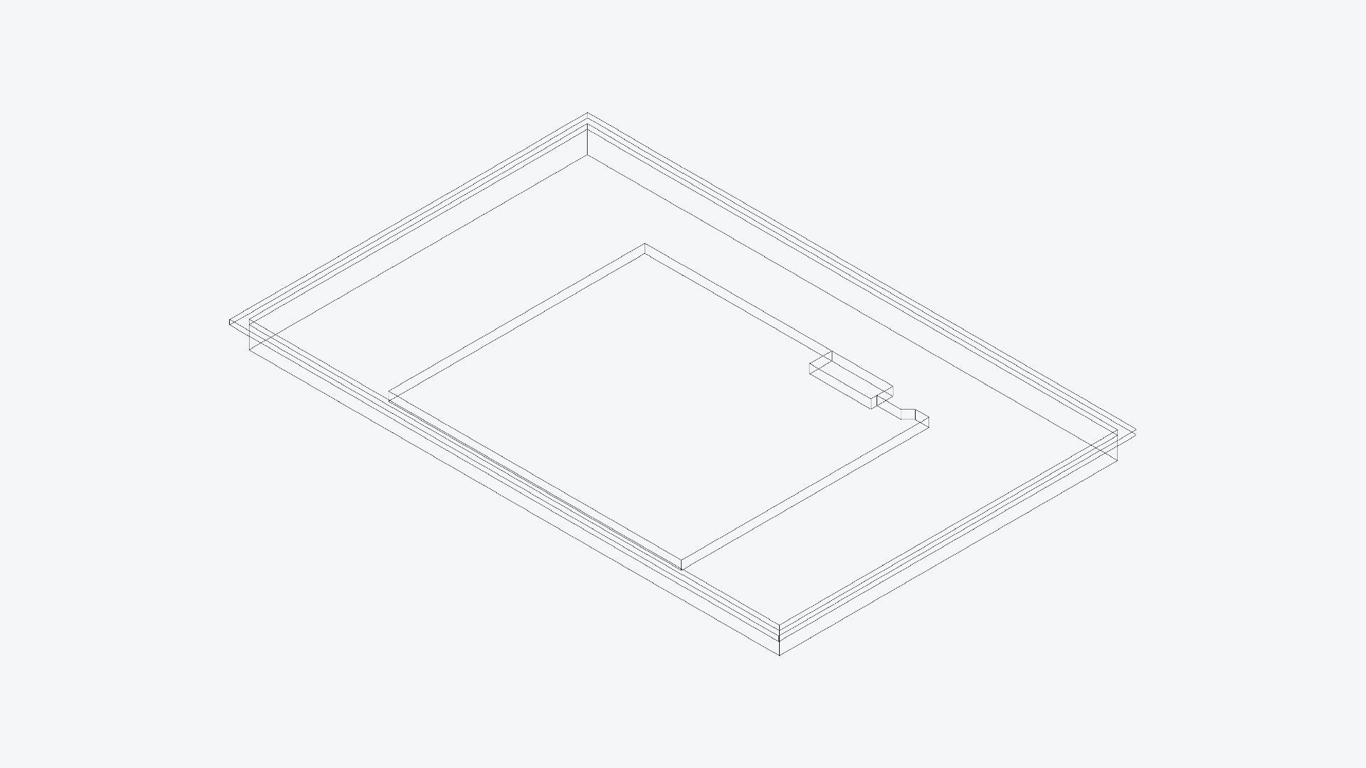 Induction Cooktop - Modern - 3 Zones - Appliance 051 Low-poly 3D model_2