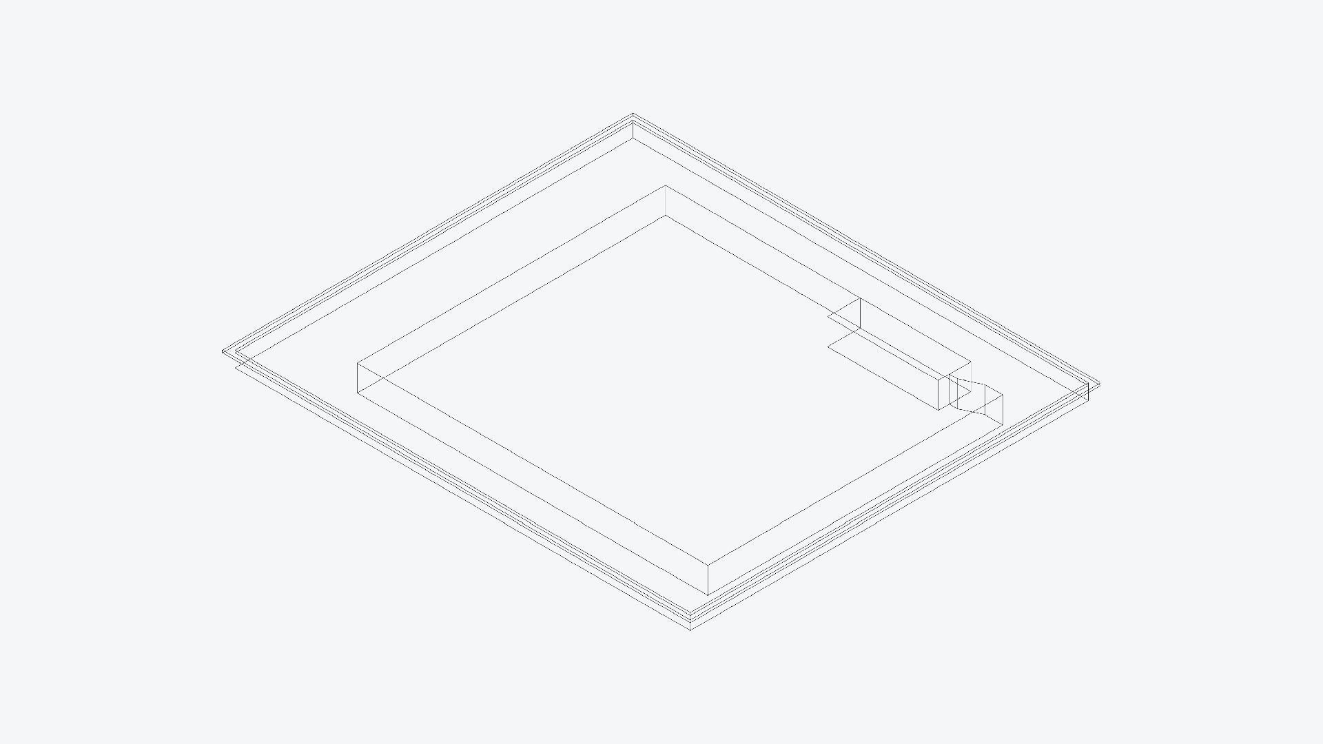 Induction Cooktop - Modern - 4 Zones - Appliance 052 Low-poly 3D model_2