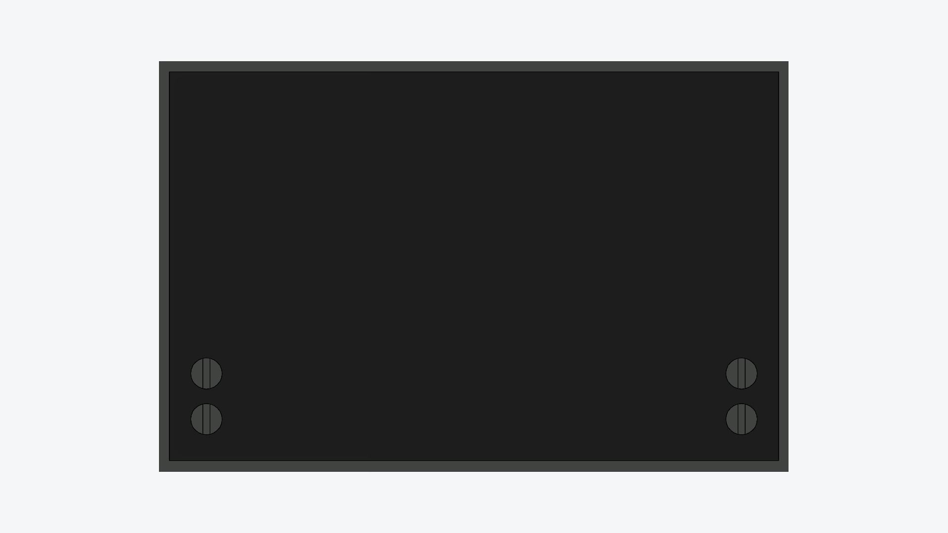 Induction Cooktop - Modern - 4 Zones - Appliance 053 Low-poly 3D model_5