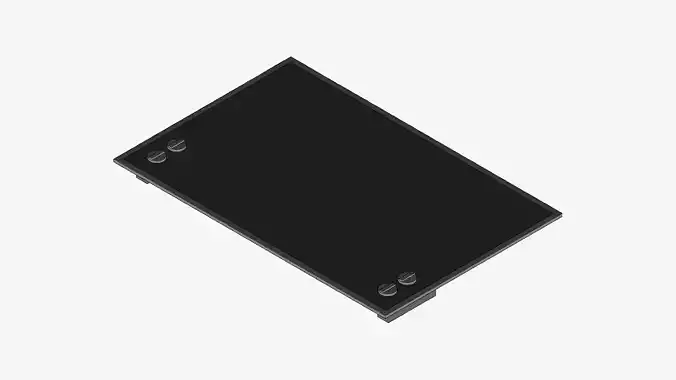 Induction Cooktop - Modern - 4 Zones - Appliance 053 Low-poly 3D model