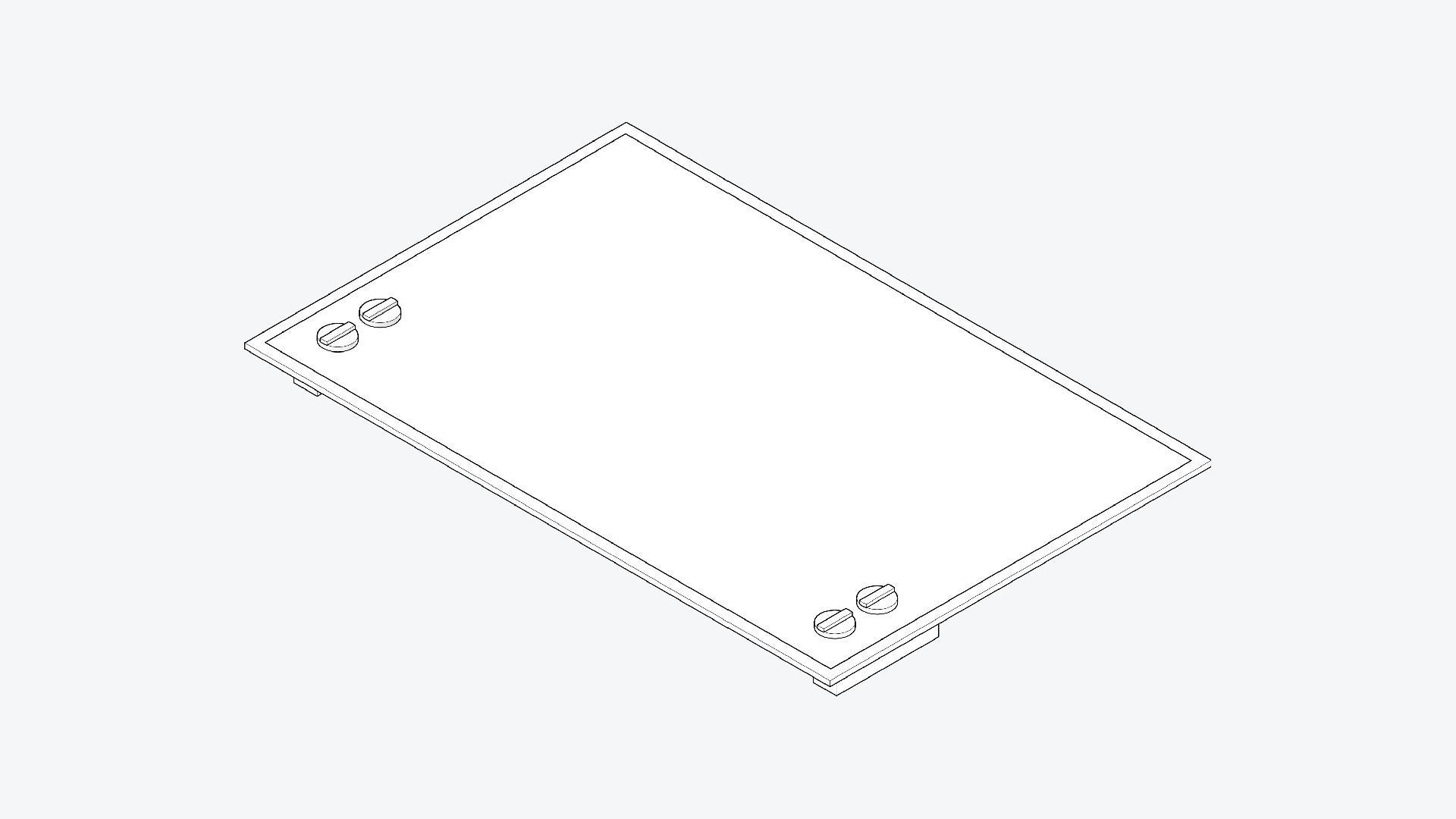Induction Cooktop - Modern - 4 Zones - Appliance 053 Low-poly 3D model_1