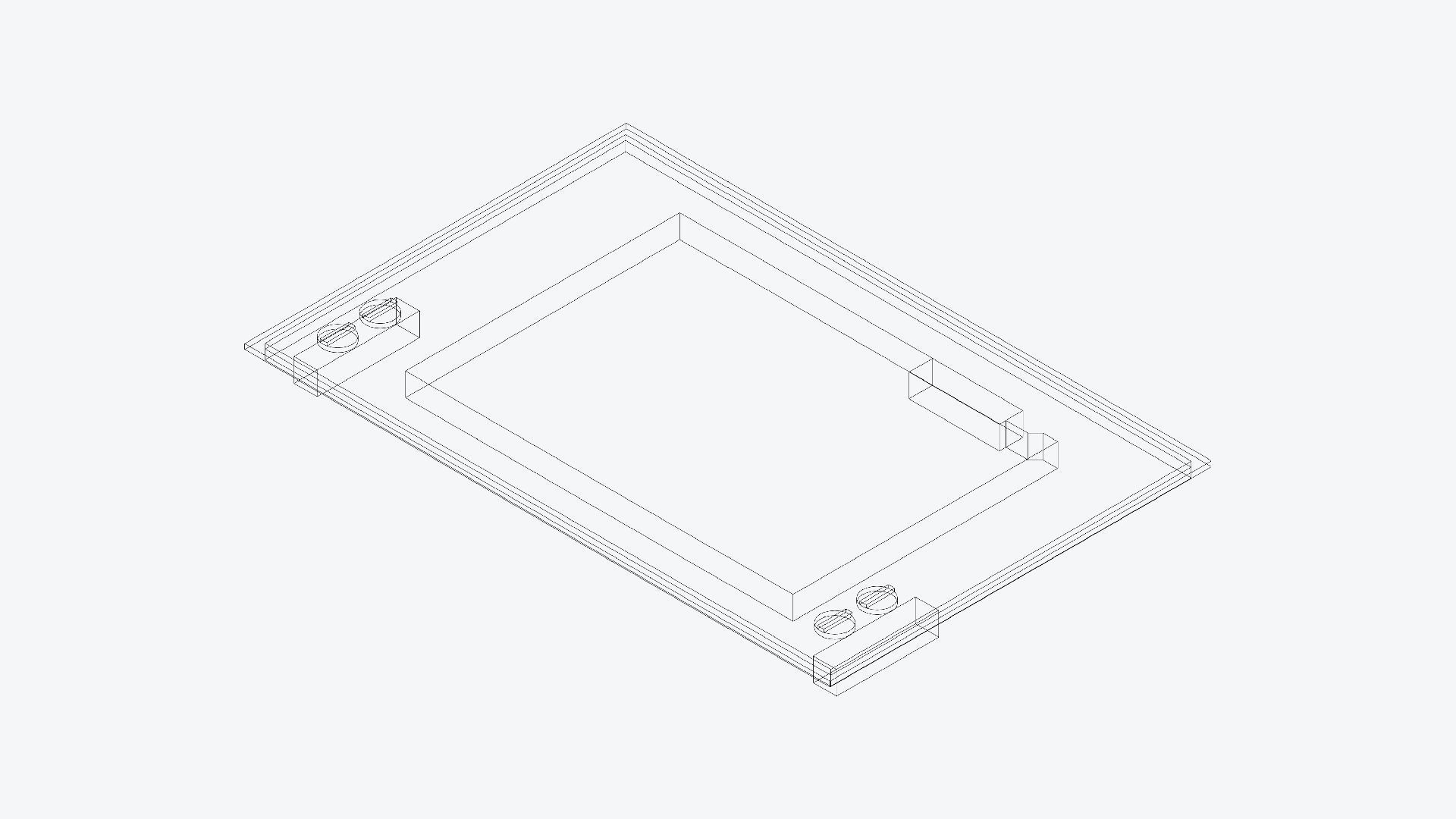 Induction Cooktop - Modern - 4 Zones - Appliance 053 Low-poly 3D model_2