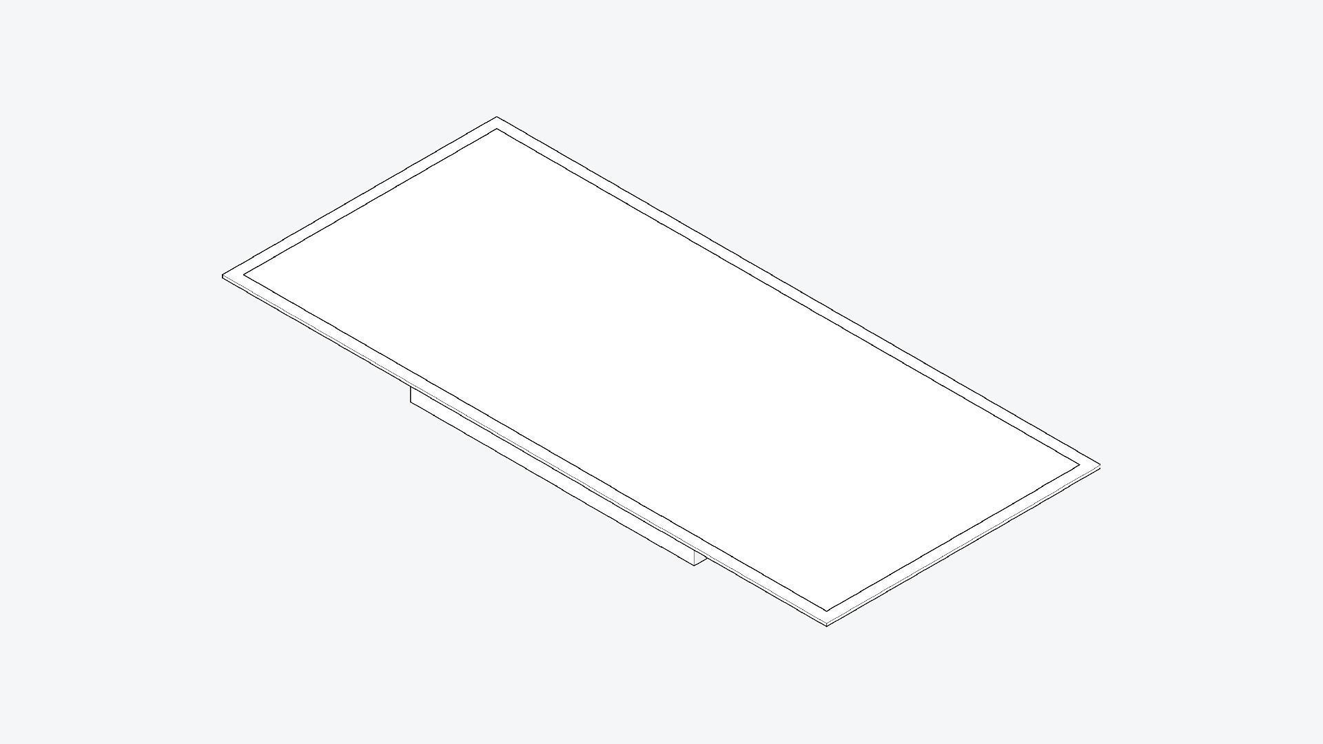 Induction Cooktop - Modern - 4 Zones - Appliance 054 Low-poly 3D model_1