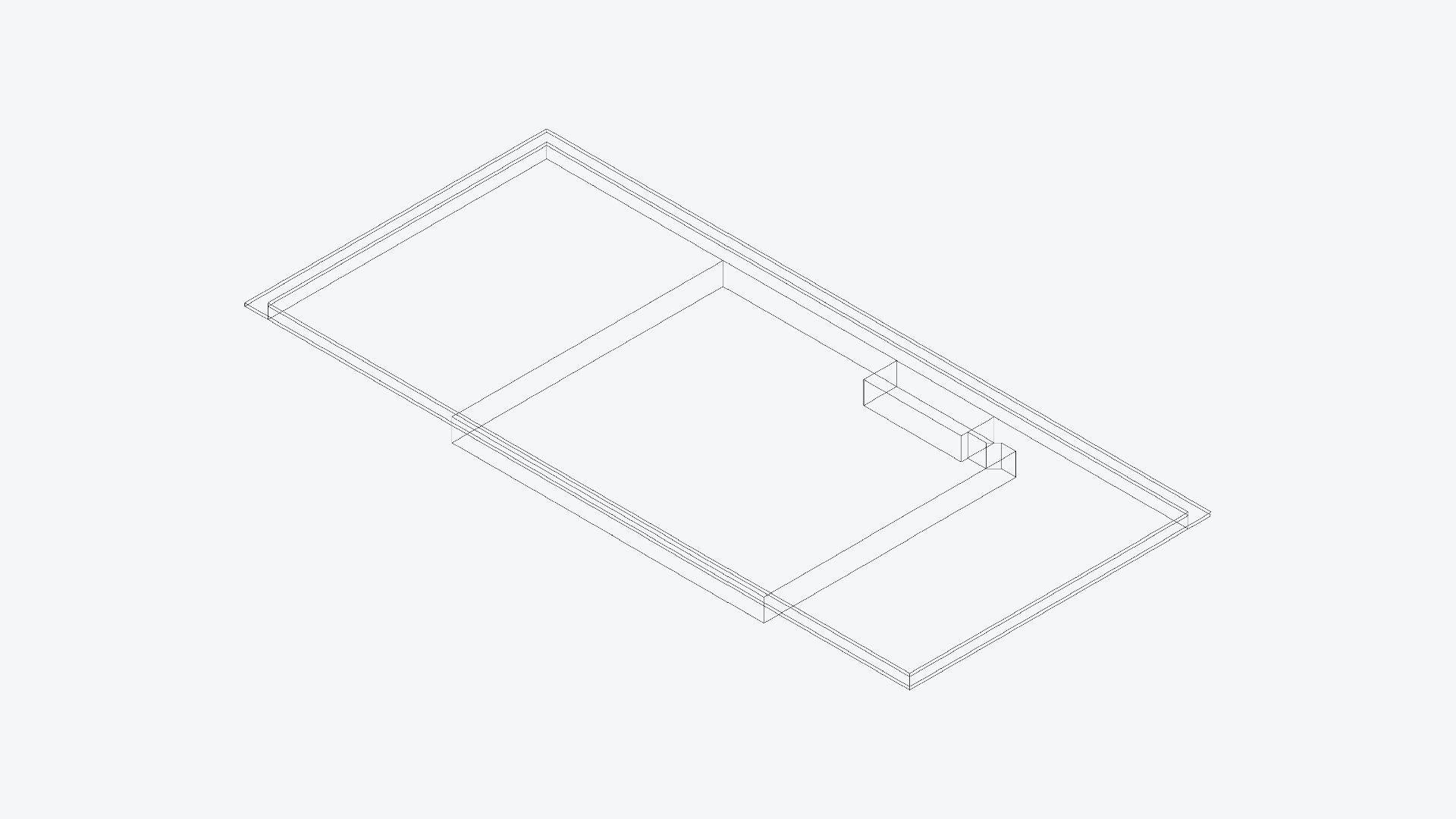 Induction Cooktop - Modern - 4 Zones - Appliance 054 Low-poly 3D model_2