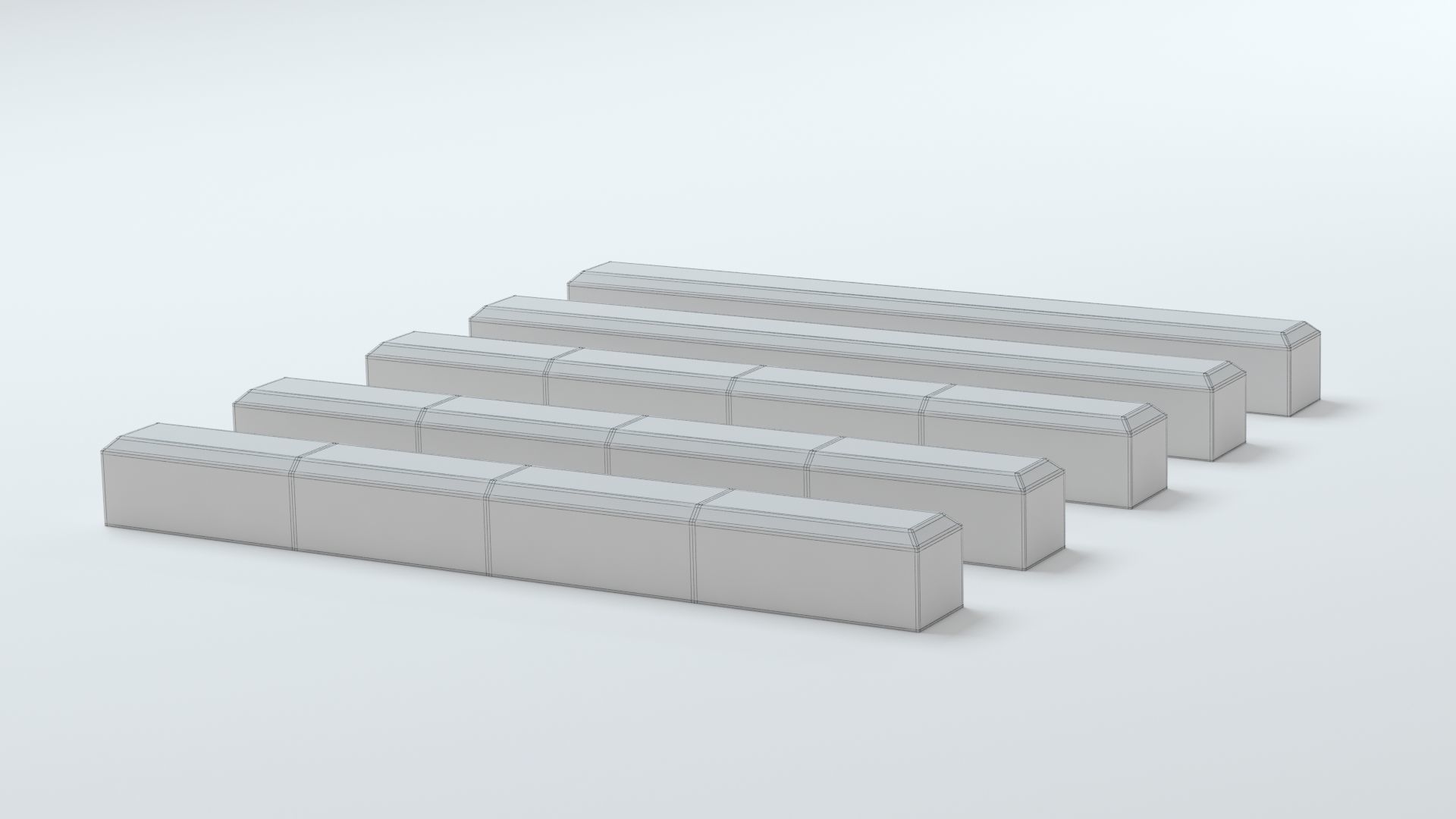 Concrete Barriers  Collection 3D model_21
