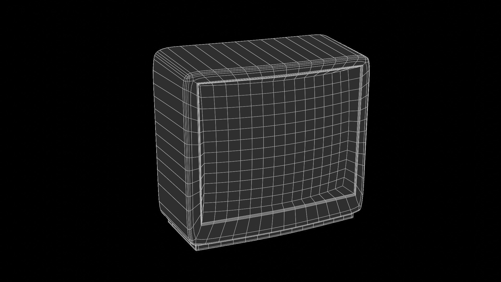 Retro Mitsubishi TV Low-poly 3D model_5