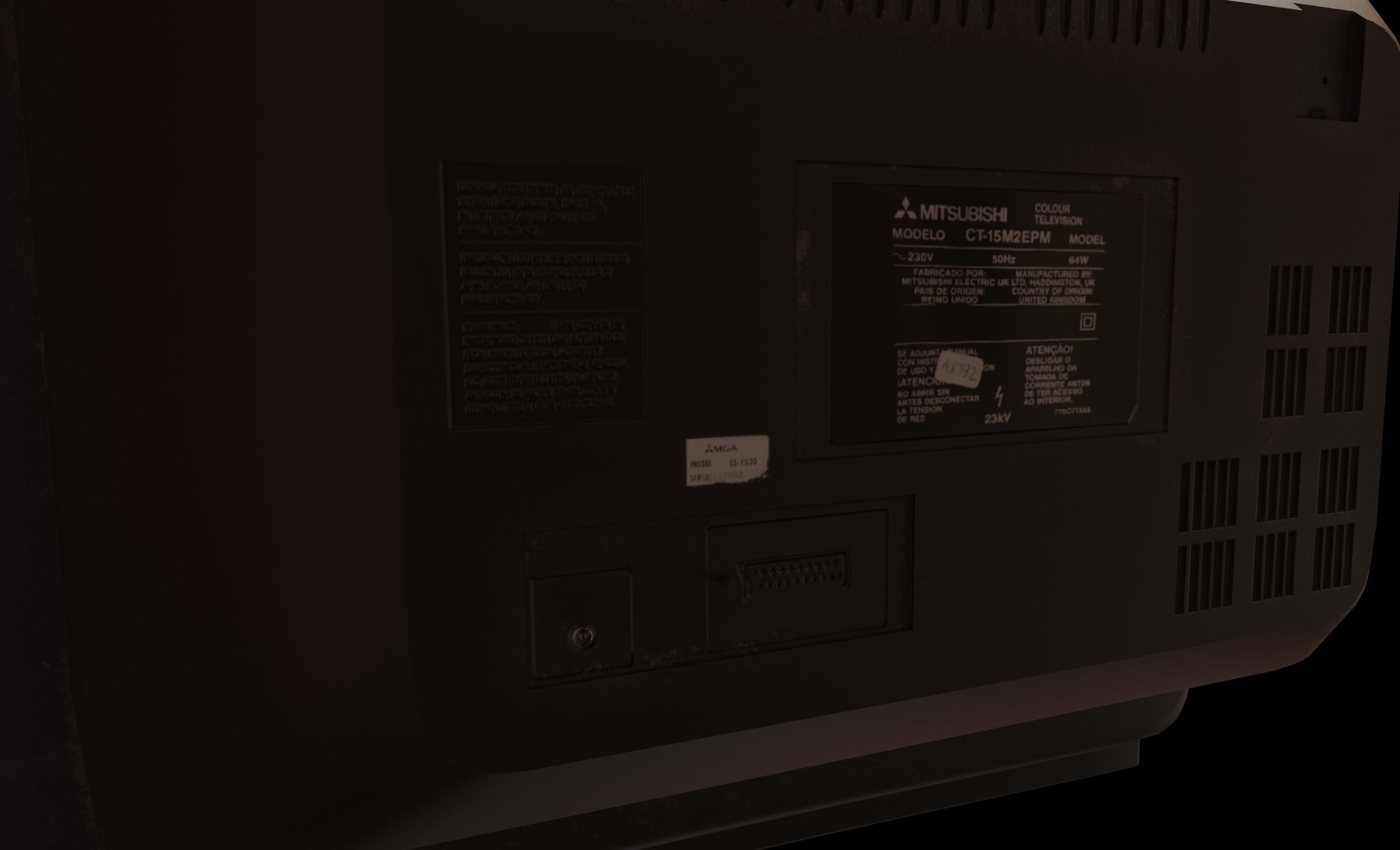 Retro Mitsubishi TV Low-poly 3D model_6