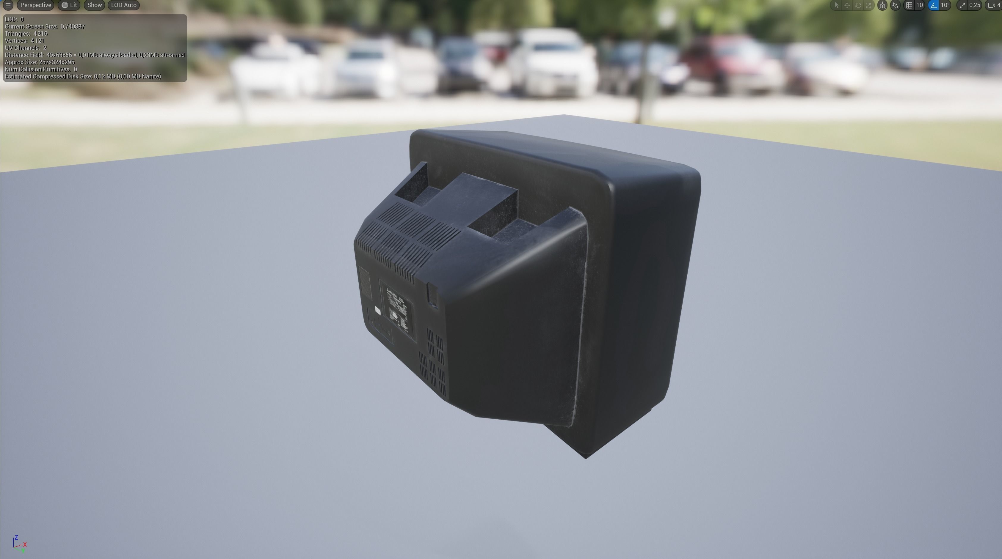 Retro Mitsubishi TV Low-poly 3D model_10