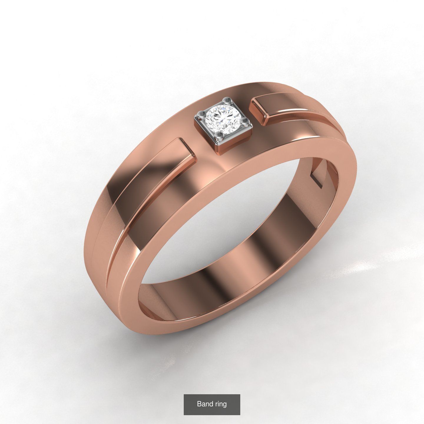 Pack of 21 Band Ring 3D Model Collection_8