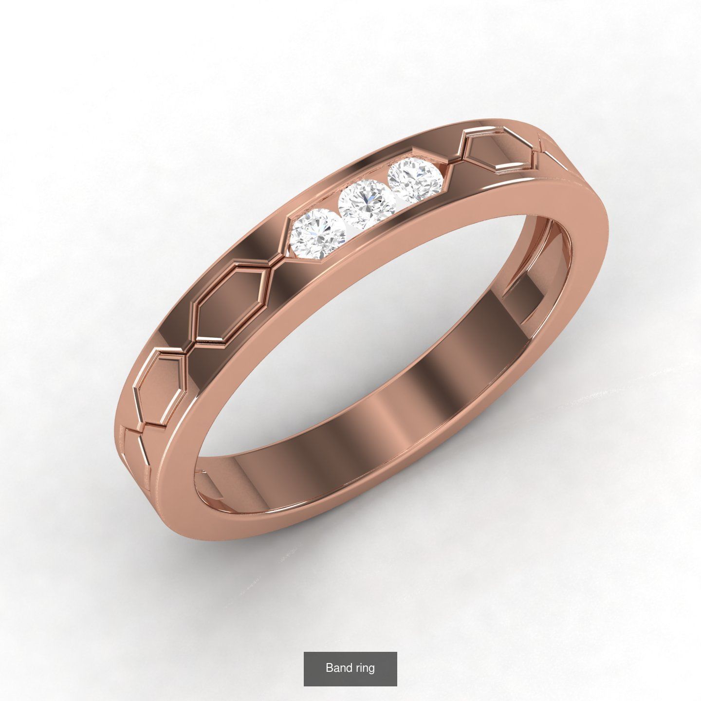 Pack of 21 Band Ring 3D Model Collection_16