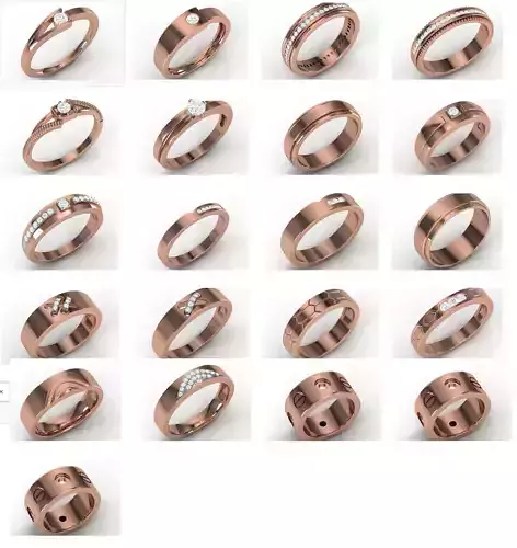 Pack of 21 Band Ring
