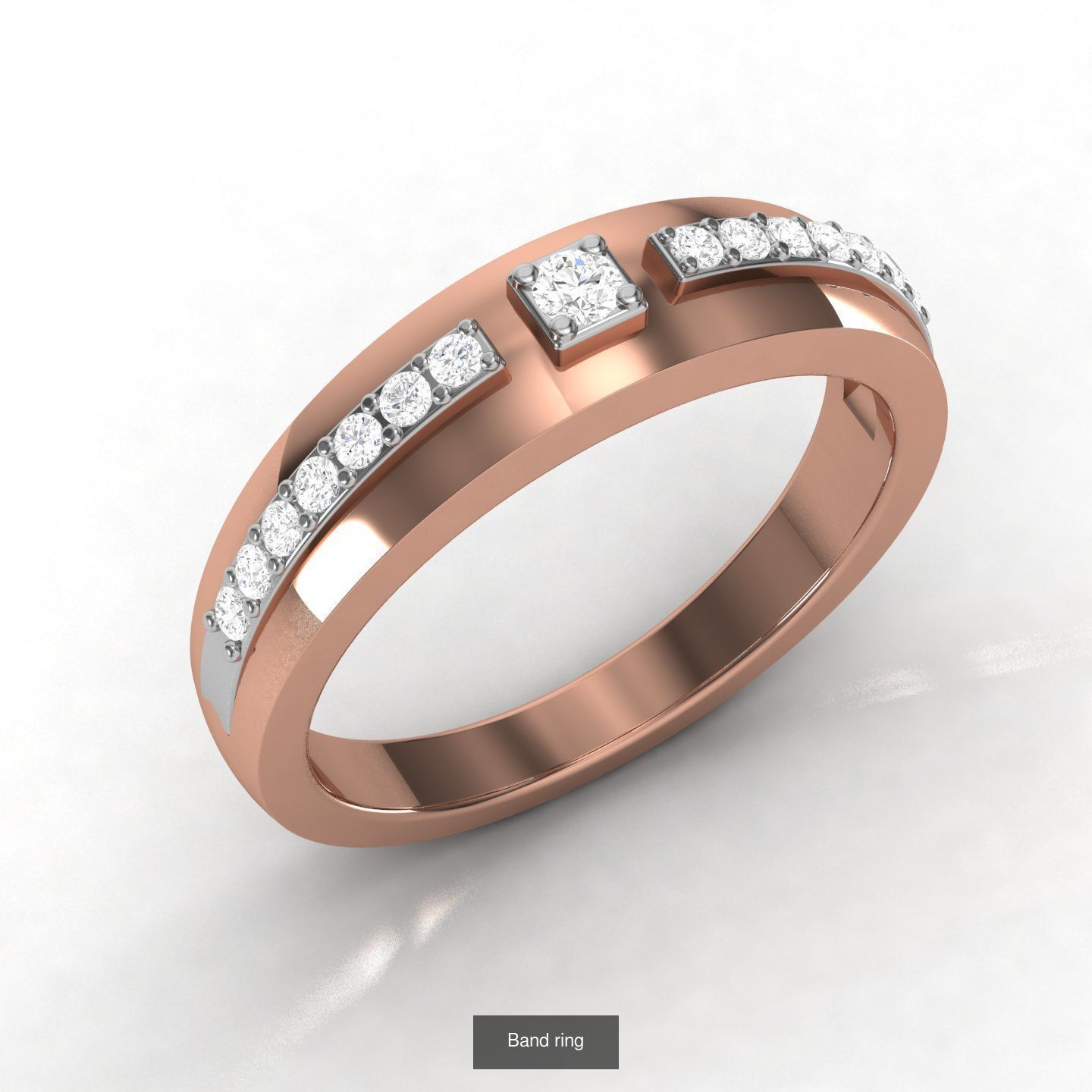 Pack of 21 Band Ring 3D Model Collection_9