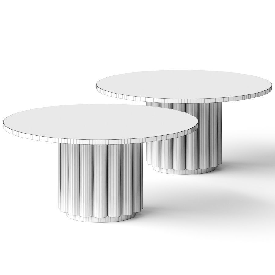 CB2 Cypher Marble Dining Table 3D model_2