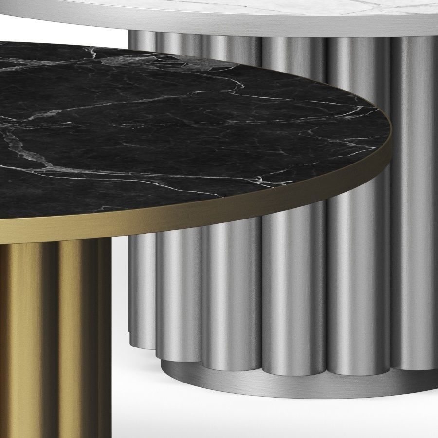 CB2 Cypher Marble Dining Table 3D model_1