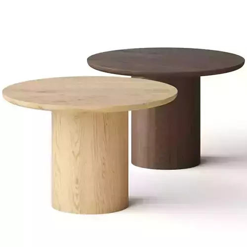 CB2 Spindler Wood Round Dining Table