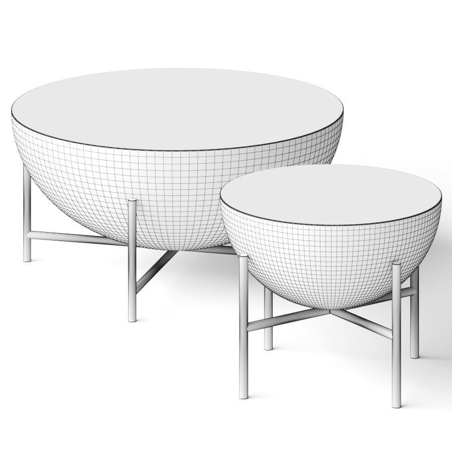 CB2 Darbuka Coffee Tables 3D model CGTrader