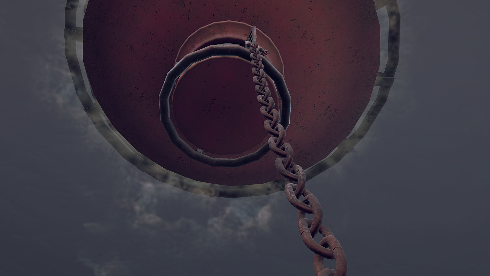 Buoy River RB-4-02 Right Side Mark Low-poly 3D model_8