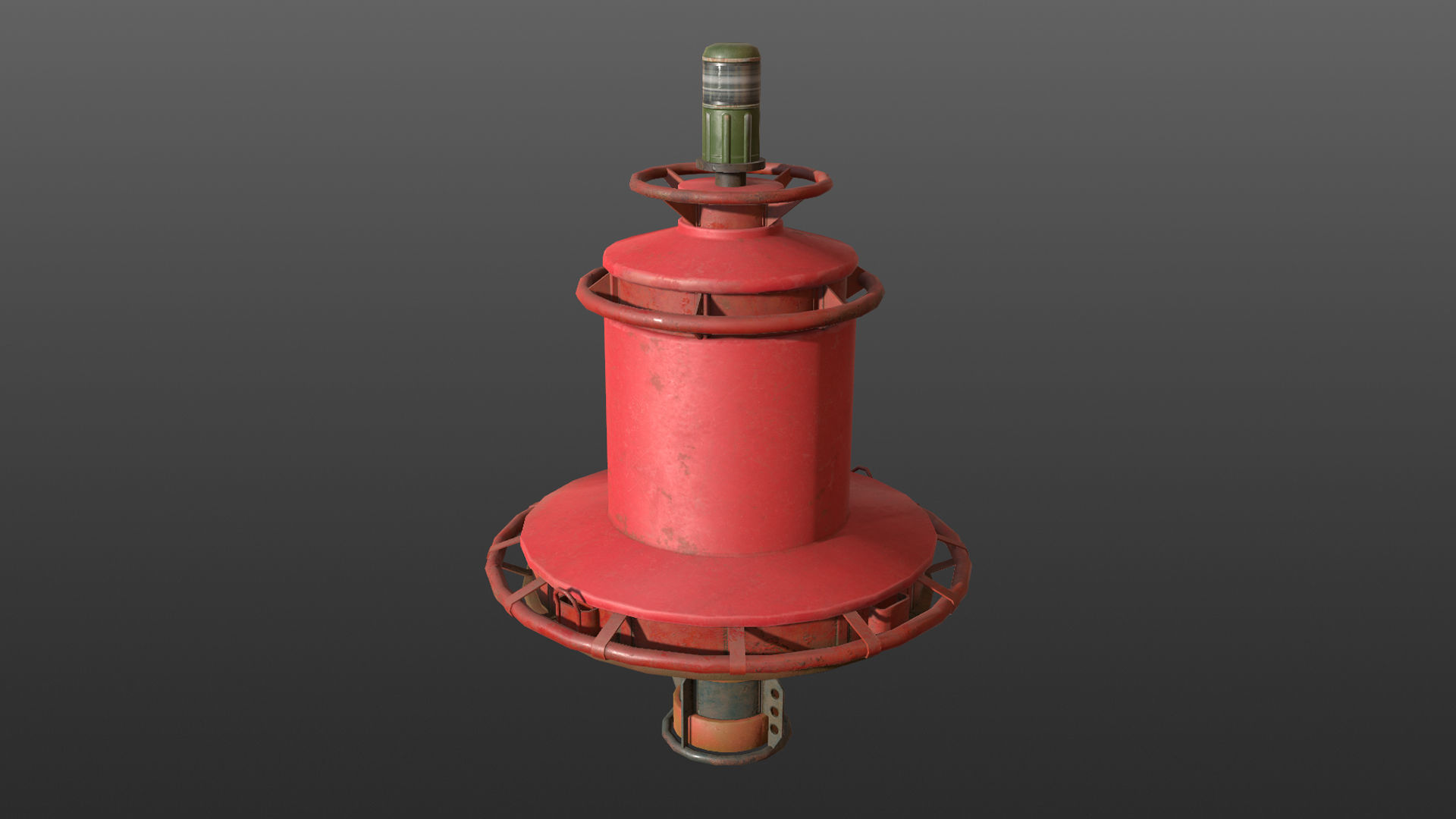 Buoy River RB-4-02 Right Side Mark Low-poly 3D model_20