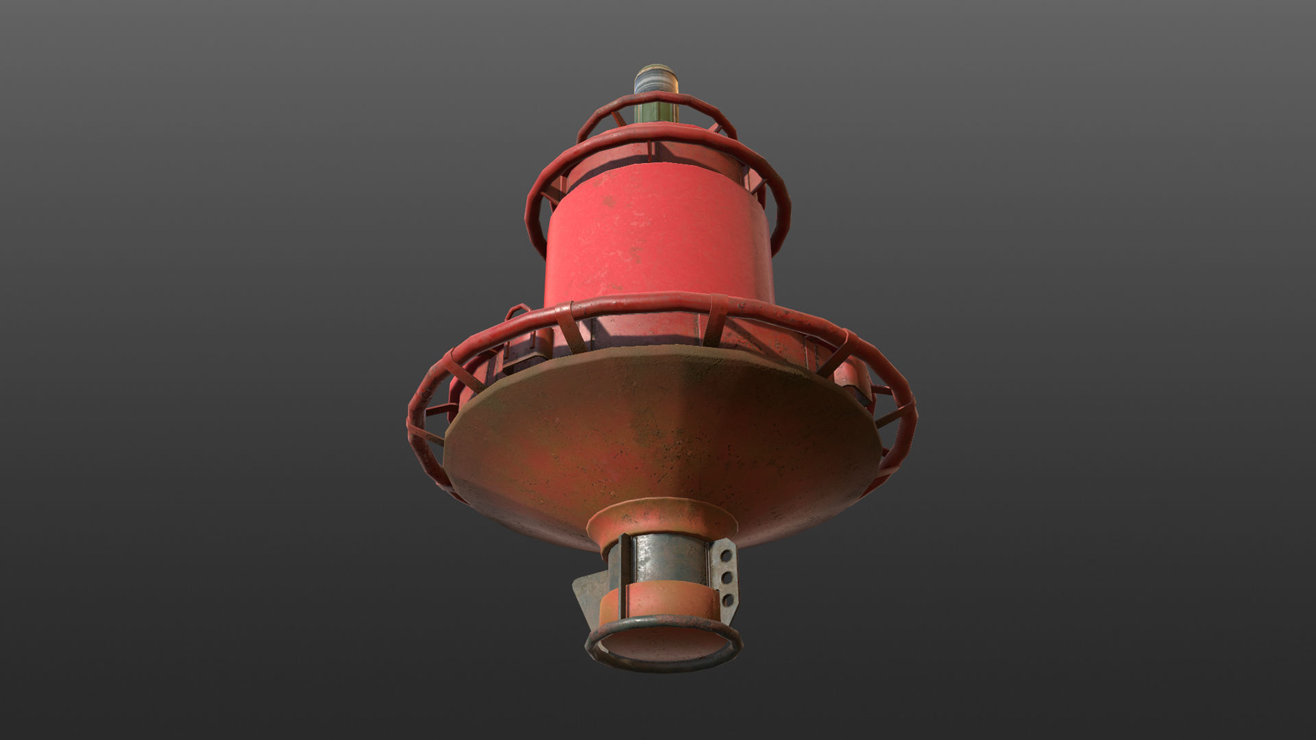 Buoy River RB-4-02 Right Side Mark Low-poly 3D model_18