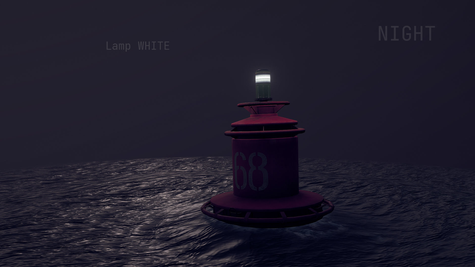 Buoy River RB-4-02 Right Side Mark Low-poly 3D model_11