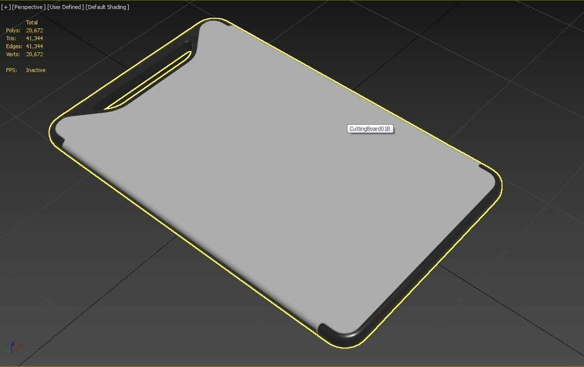 Cutting Board M1 Low-poly 3D model_14