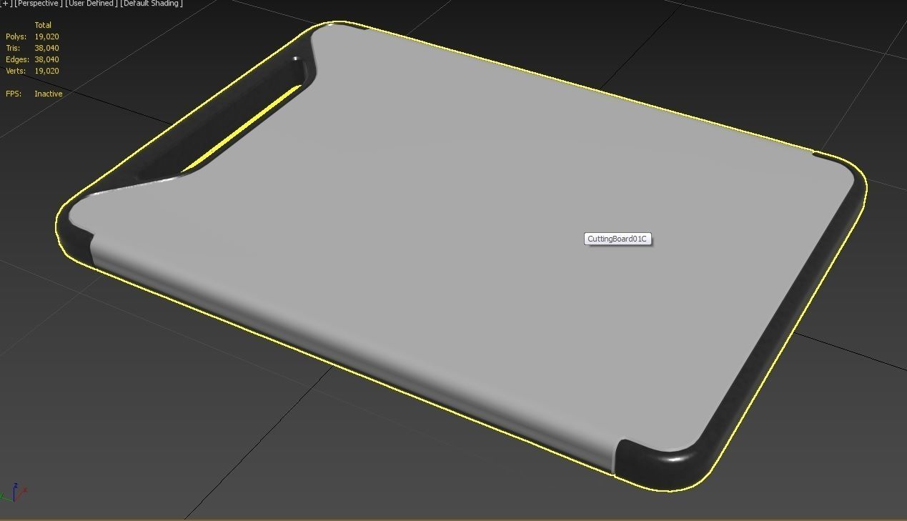Cutting Board M1 Low-poly 3D model_33